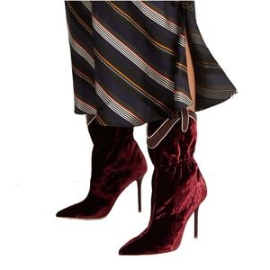 Malone Souliers Daisy Western Boot Burgundy Size 38